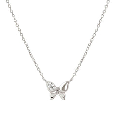 Nomination PETIT SPARKLE Halskette aus 925er Silber, dazu mit Cubic Zirkonia verzierter Anhänger (040_(Schmetterling))