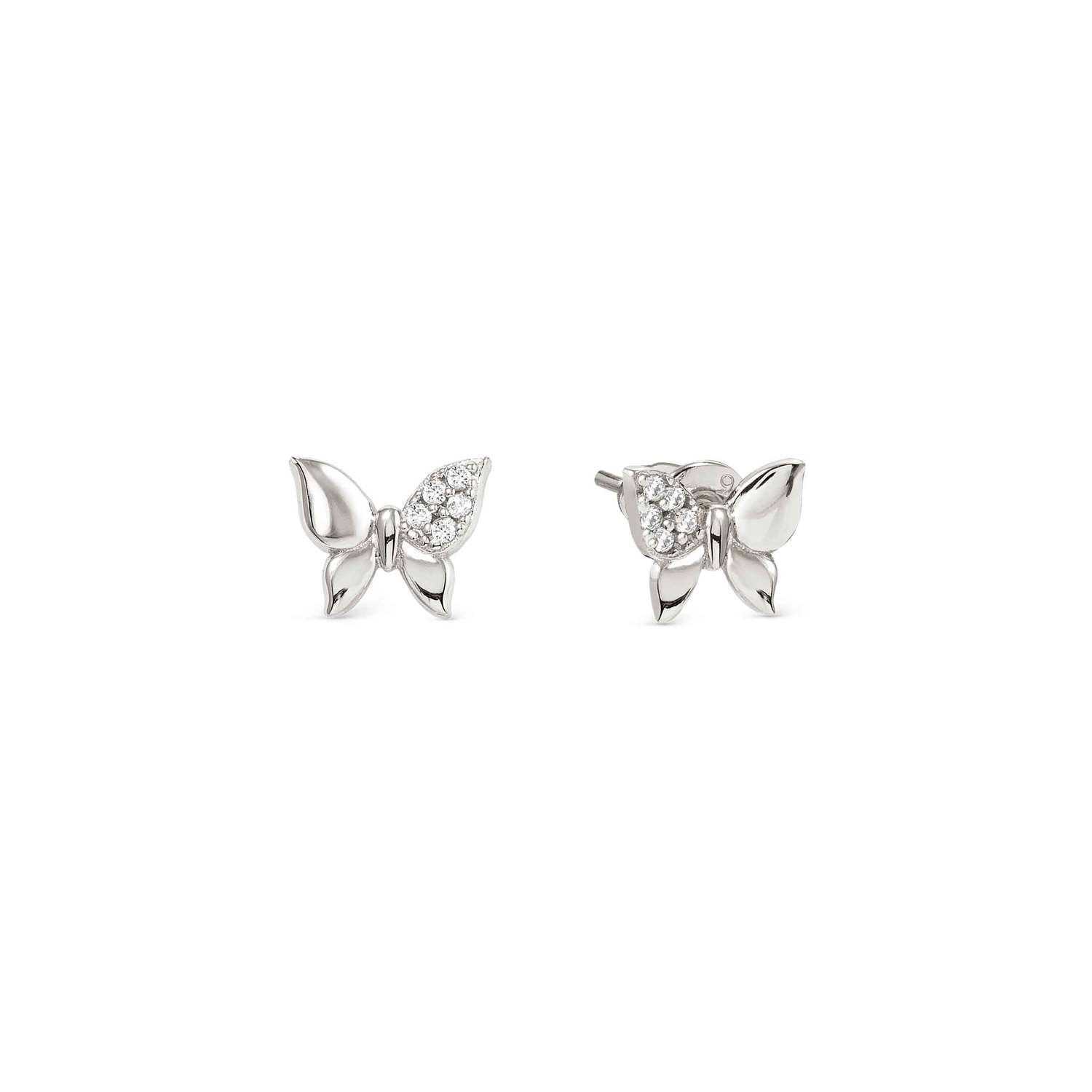 Nomination PETIT SPARKLE Ohrstecker aus 925er Silber, mit Cubic Zirkonia verziert (040_(Schmetterling))