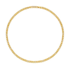 Nomination ENIGMATIC SHINE Halskette aus 925er Silber, mit Cubic Zirkonia-Pavés verziert (012_(Gelb vergoldet))