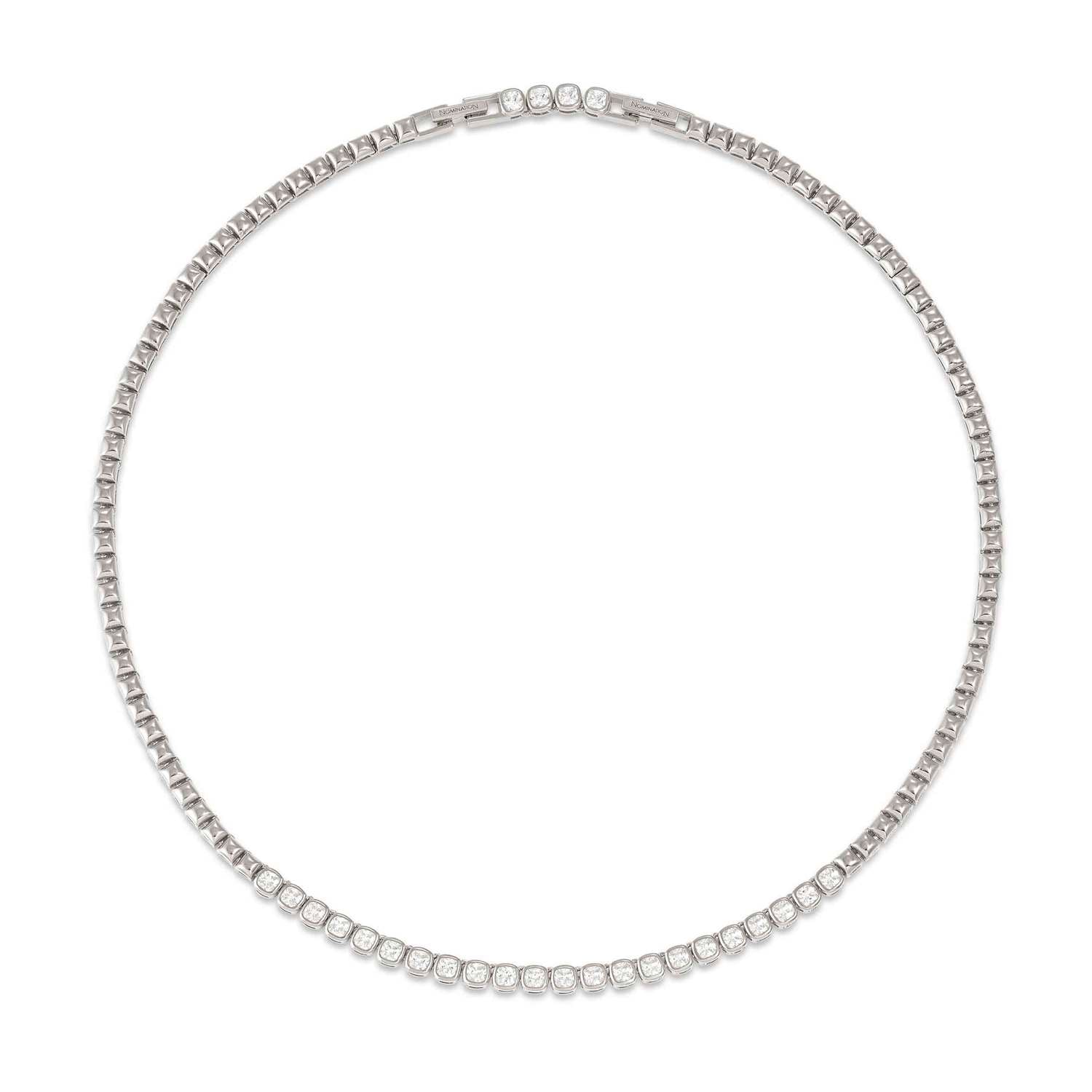 Nomination ENIGMATIC SHINE Halskette aus 925er Silber, mit Cubic Zirkonia-Reihe verziert (010_(Silber))