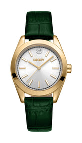 DKNY Uhr Nolita Midi Dark Green Leather Strap - DK1L029L0025