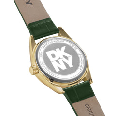DKNY Uhr Nolita Midi Dark Green Leather Strap - DK1L029L0025