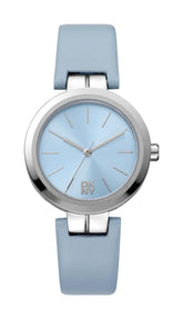 DKNY Uhr Downtown Midi Light Blue Leather Strap - DK1L045L0015