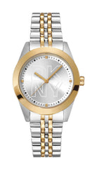 DKNY Uhr Parsons Logo Two Tone Silver Gold Stainless Steel - DK1L060M0065
