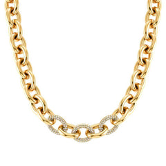 Nomination AFFINITY Halskette aus Edelstahl, mit Kristallen verziert (012_(Gelb vergoldet)) 028601/012