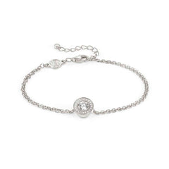 Nomination AUREA Armband aus 925er Silber, dazu mit Cubic Zirkonia besetztes Schmuckelement (010_WEISS) 145702/010