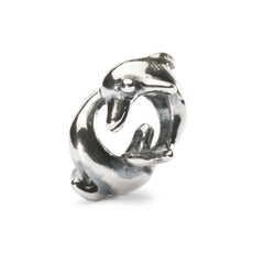 Trollbeads das Original Silber Bead Spielende Delphine TAGBE-00233