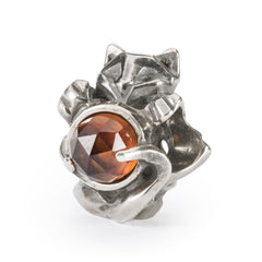 Trollbeads das Original Silber Bead Edle Pfötchen mit Hessonit Granat TAGBE-00306