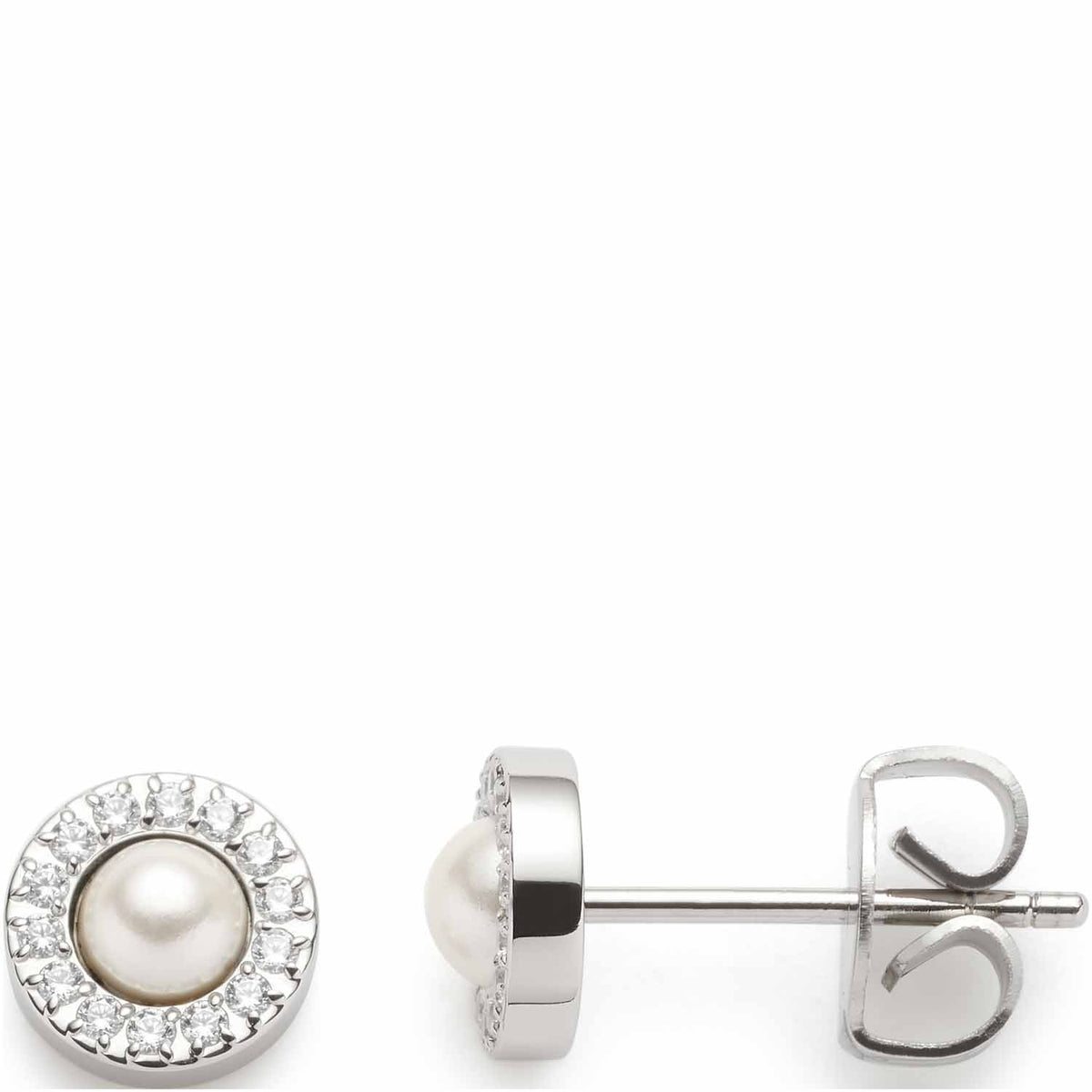 Leonardo Ohrstecker glitz/weiß Isa 023347