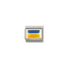 Nomination Composable Classic FLAGGE EUROPA Edelstahl, Email und 18K-Gold (43_UKRAINE)