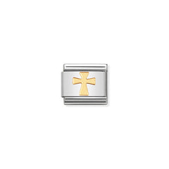 Nomination Composable Classic RELIGION Edelstahl und 18K-Gold (01_Kreuz)