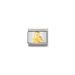 Nomination Composable Classic RELIEF Edelstahl und 18K-Gold (08_Madonna mit Kind 1)
