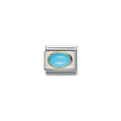 Nomination COMPOSABLE CLASSIC Edelsteine, Edelstahl und 18k gold (06_TURKIS)