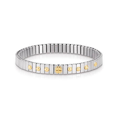 Nomination Armbander XTE SMALL aus Edelstahl und 18K-Gold mit einem Symbol (004_Glucksklee)