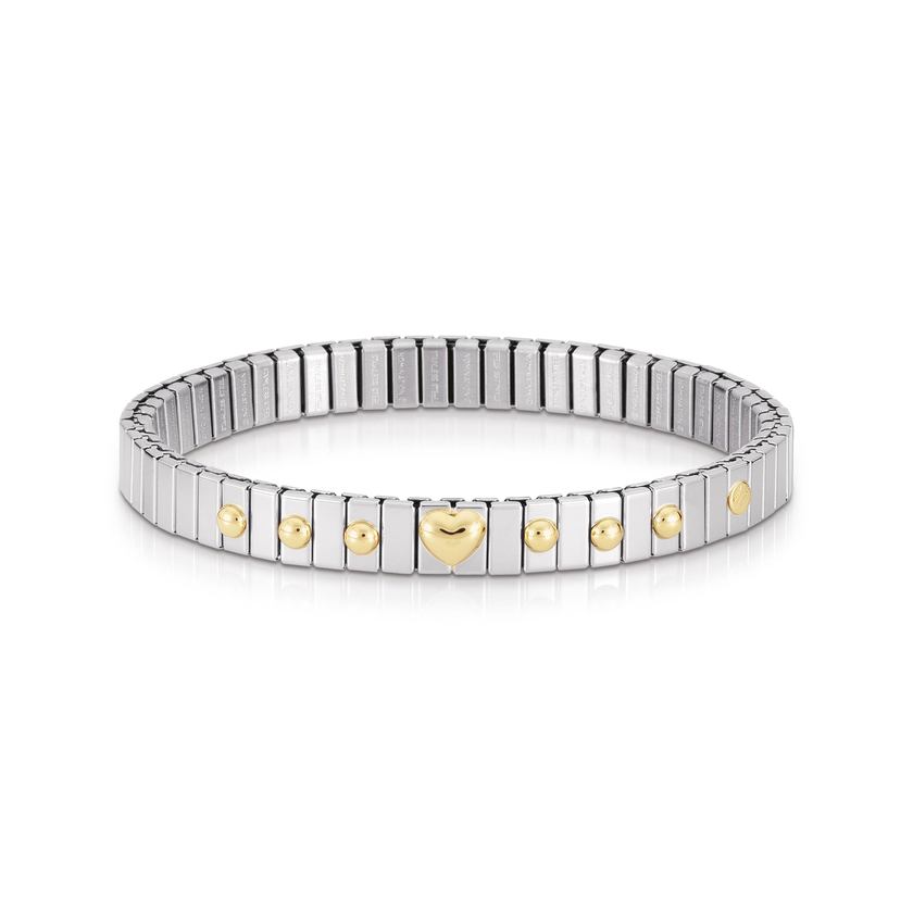 Nomination Armbander XTE SMALL aus Edelstahl und 18K-Gold mit einem Symbol (005_Herz)