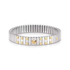 Nomination Armbander XTE MEDIUM aus Edelstahl und 18K-Gold mit 1 Symbol (007_Stern)