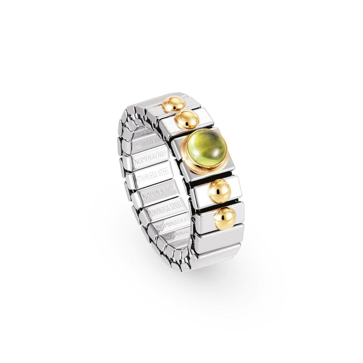 Nomination Ringe XTE SMALL aus Edelstahl und 18K-Gold sowie 1 Halbedelstein (005_PERIDOT)