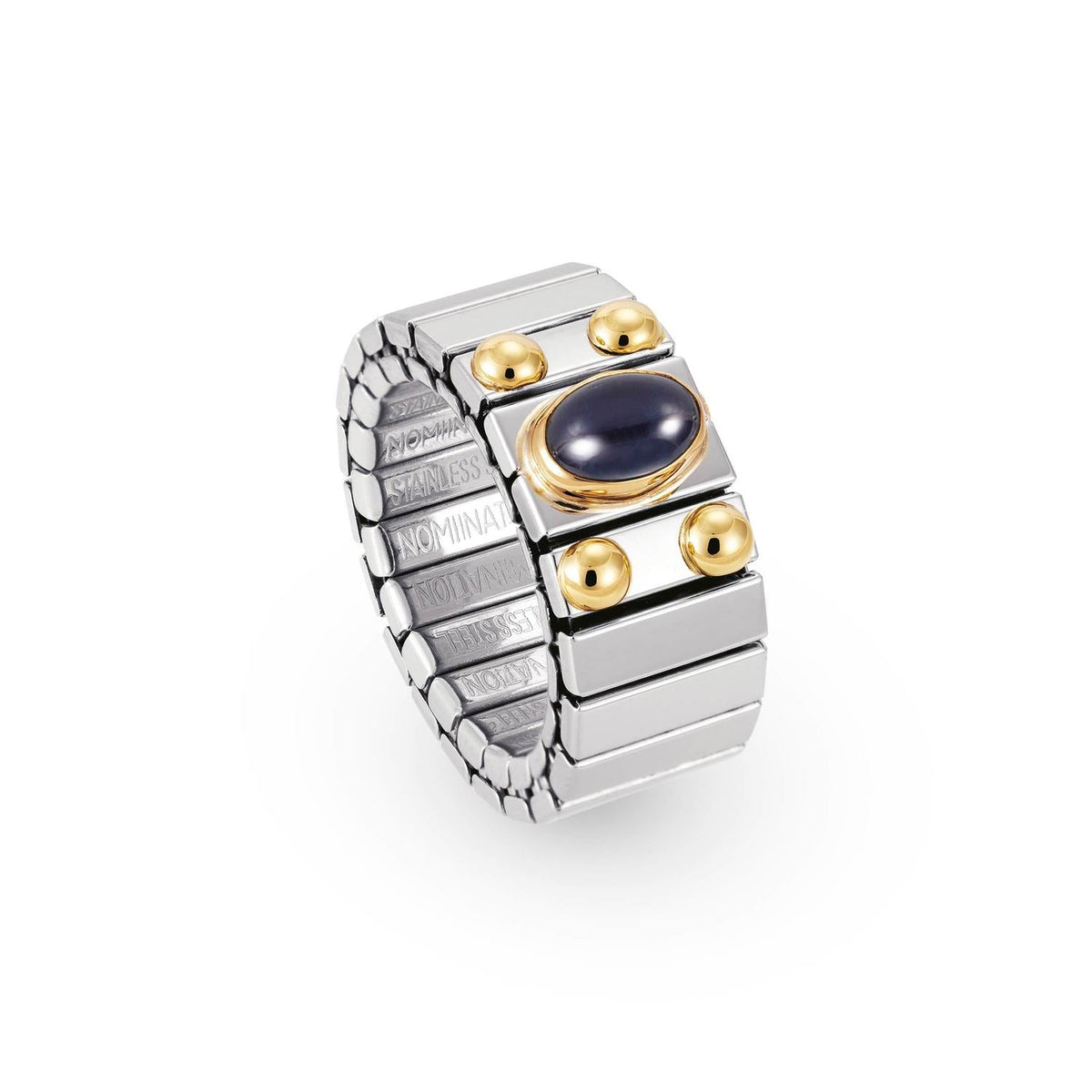 Nomination Ringe XTE MEDIUM Edelstahl und 18K-Gold mit 1 Halbedelstein (008_SAPHIR)
