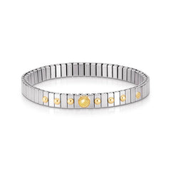 Nomination Armbander XTE SMALL Edelstahl und 18K-Gold und 1 Halbedelstein (007_CITRIN)