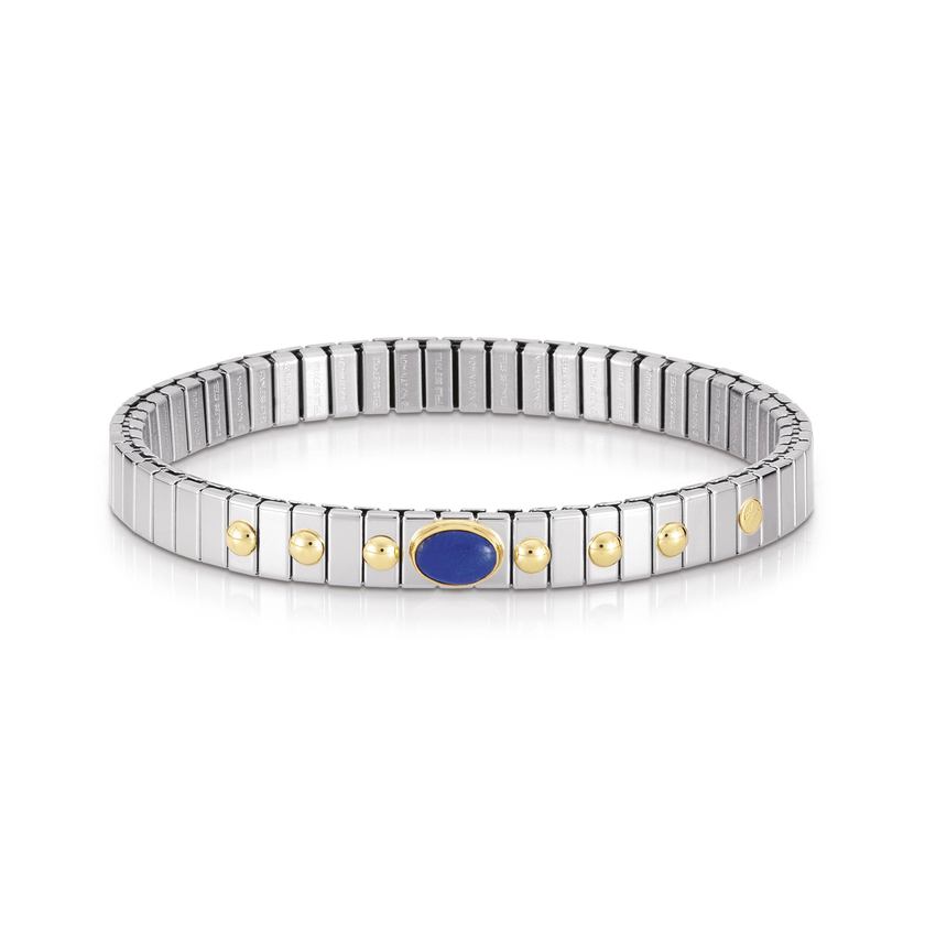 Nomination Armbander XTE SMALL aus Edelstahl und 18K-Gold mit 1 Edelstein (009_LAPISLAZULI)