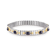 Nomination Armbander XTE SMALL Edelstahl, 18K-Gold und zehn Halbedelsteinen (008_SAPHIR)