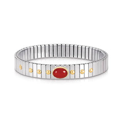 Nomination Armbander XTE MEDIUM Edelstahl und 18K-Gold mit 1 Edelstein (011_KORALLE)