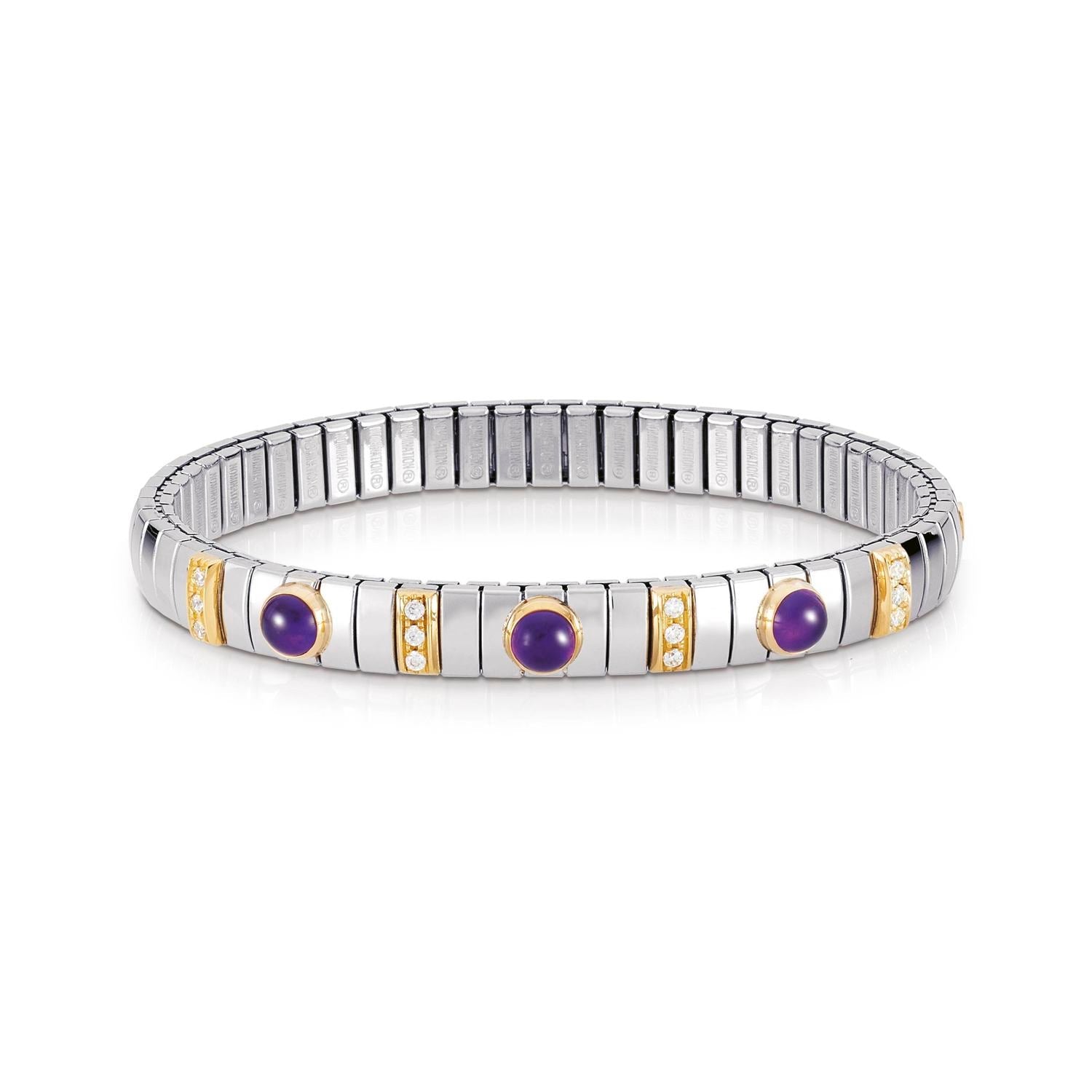 Nomination Armbander N,Y, SMALL Edelst,, 18K-Gold, Cub, Zirc und Halbedelsteine (002_AMETHYST)