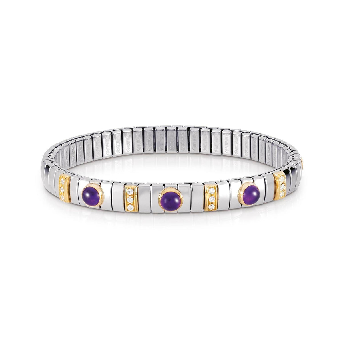 Nomination Armbander N,Y, SMALL Edelst,, 18K-Gold, Cub, Zirc und Halbedelsteine (002_AMETHYST)
