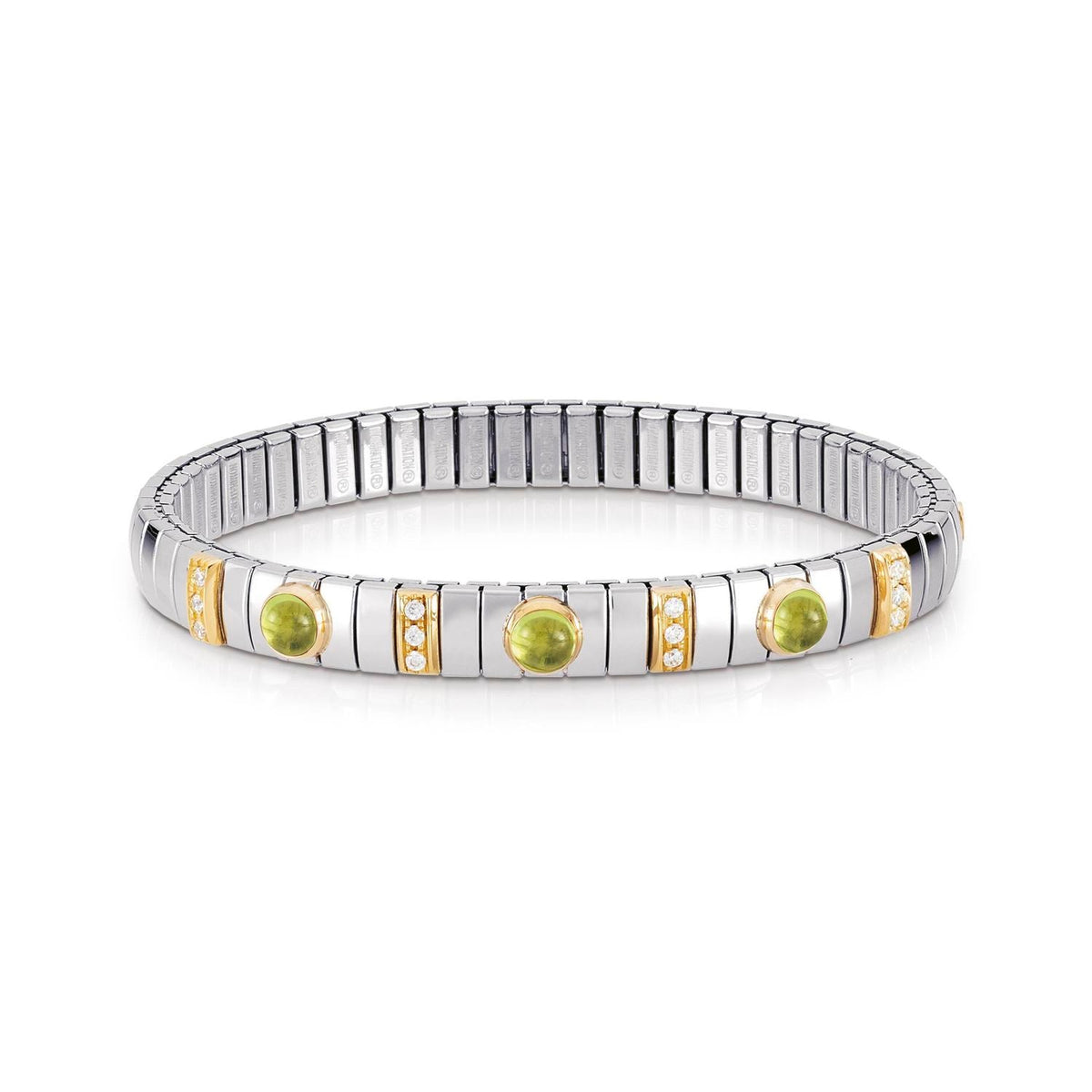 Nomination Armbander N,Y, SMALL Edelst,, 18K-Gold, Cub, Zirc und Halbedelsteine (005_PERIDOT)