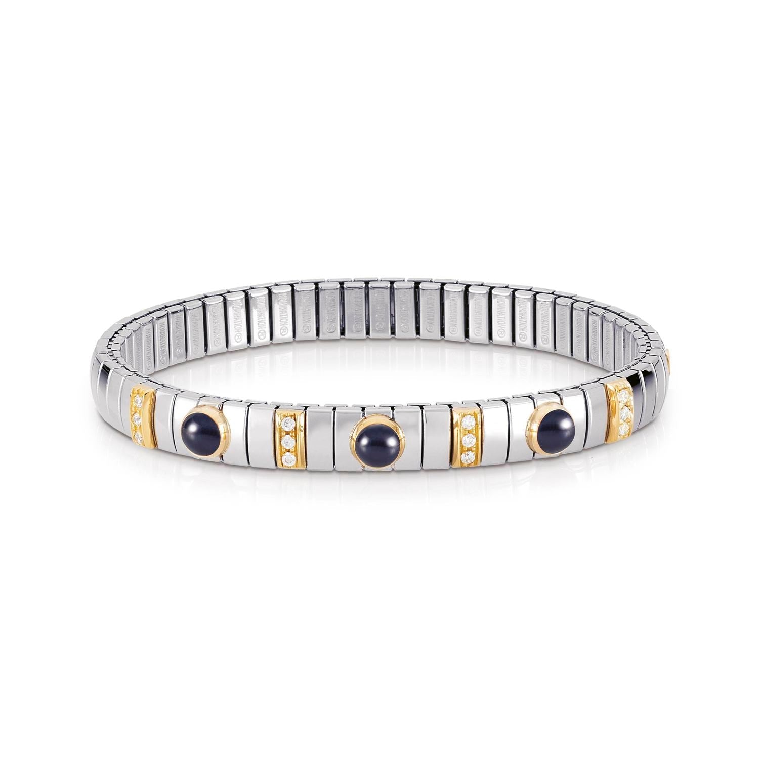 Nomination Armbander N,Y, SMALL Edelst,, 18K-Gold, Cub, Zirc und Halbedelsteine (008_SAPHIR)