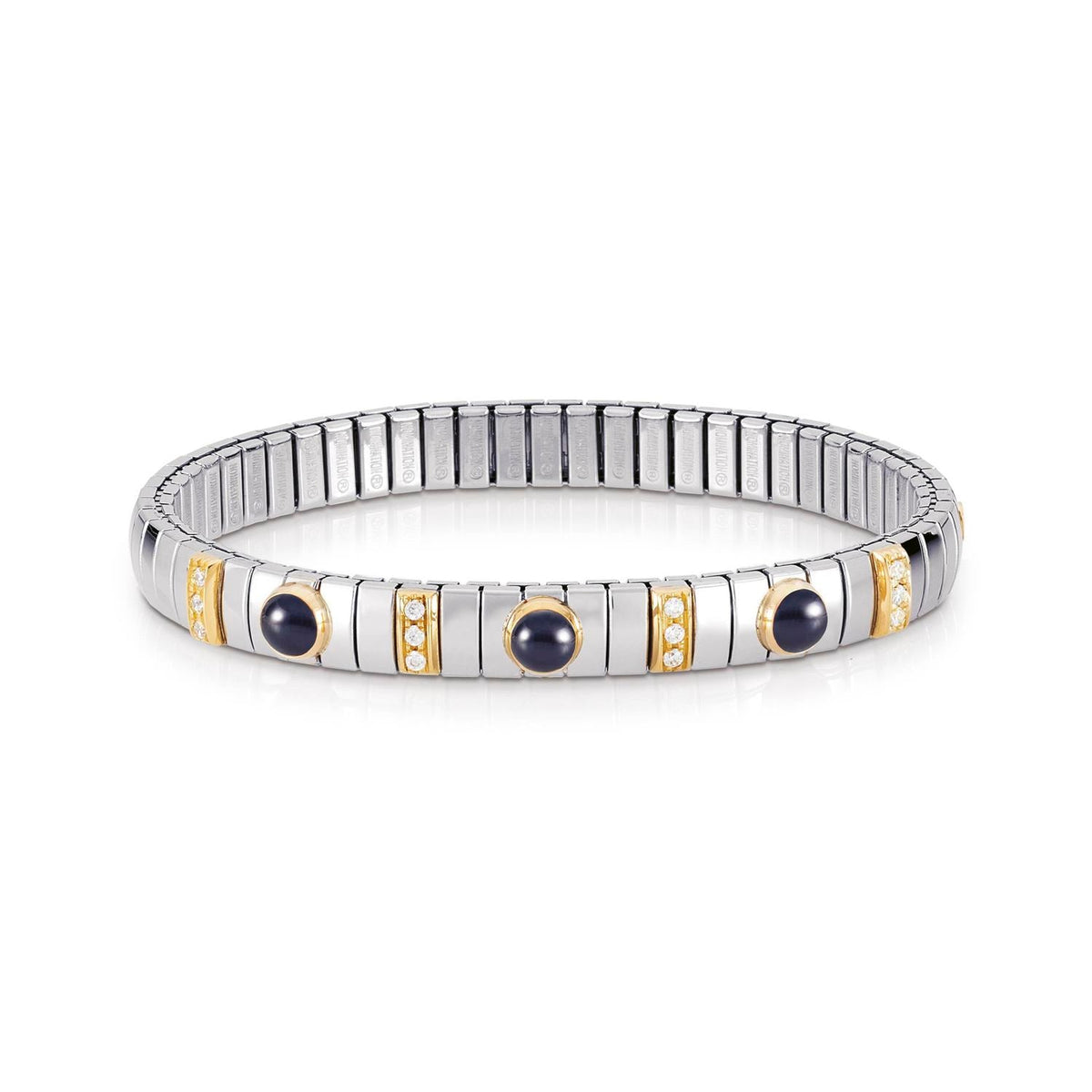Nomination Armbander N,Y, SMALL Edelst,, 18K-Gold, Cub, Zirc und Halbedelsteine (008_SAPHIR)