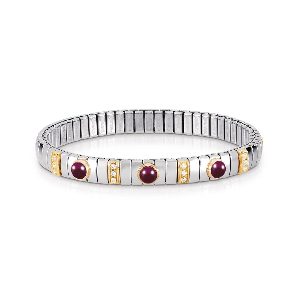Nomination Armbander N,Y, SMALL Edelst,, 18K-Gold, Cub, Zirc und Halbedelsteine (010_RUBIN)