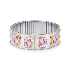 Nomination Armbander XTE EXTRA LARGE Edelst,, 18K-Gold  Zirkone FACETTIERT (003_ROSA)