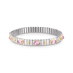 Nomination Armbander XTE SMALL Edelstahl und 18K-Gold  Zirkone FACETTIERT (003_ROSA)