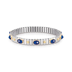 Nomination Armbander XTE SMALL Edelstahl und 18K-Gold  Zirkone FACETTIERT (007_BLAU)