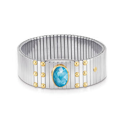 Nomination Armbander XTE EXTRA LARGE Edelst,, 18K-Gold  Zirkone FACETTIERT (006_HIMMELBLAU)
