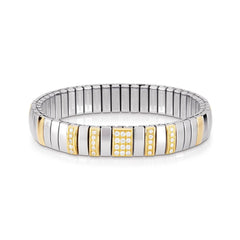 Nomination Armbander N,Y, MEDIUM Edelstahl, 18K-Gold und Cubic Zirconia (001_WEISS)
