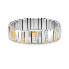 Nomination Armbander N,Y, EXTRA LARGE Edelstahl, 18K-Gold und Cubic Zirconia (003_HELLBLAU)