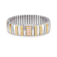 Nomination Armbander N,Y, EXTRA LARGE Edelstahl, 18K-Gold und Cubic Zirconia (002_ROSA)