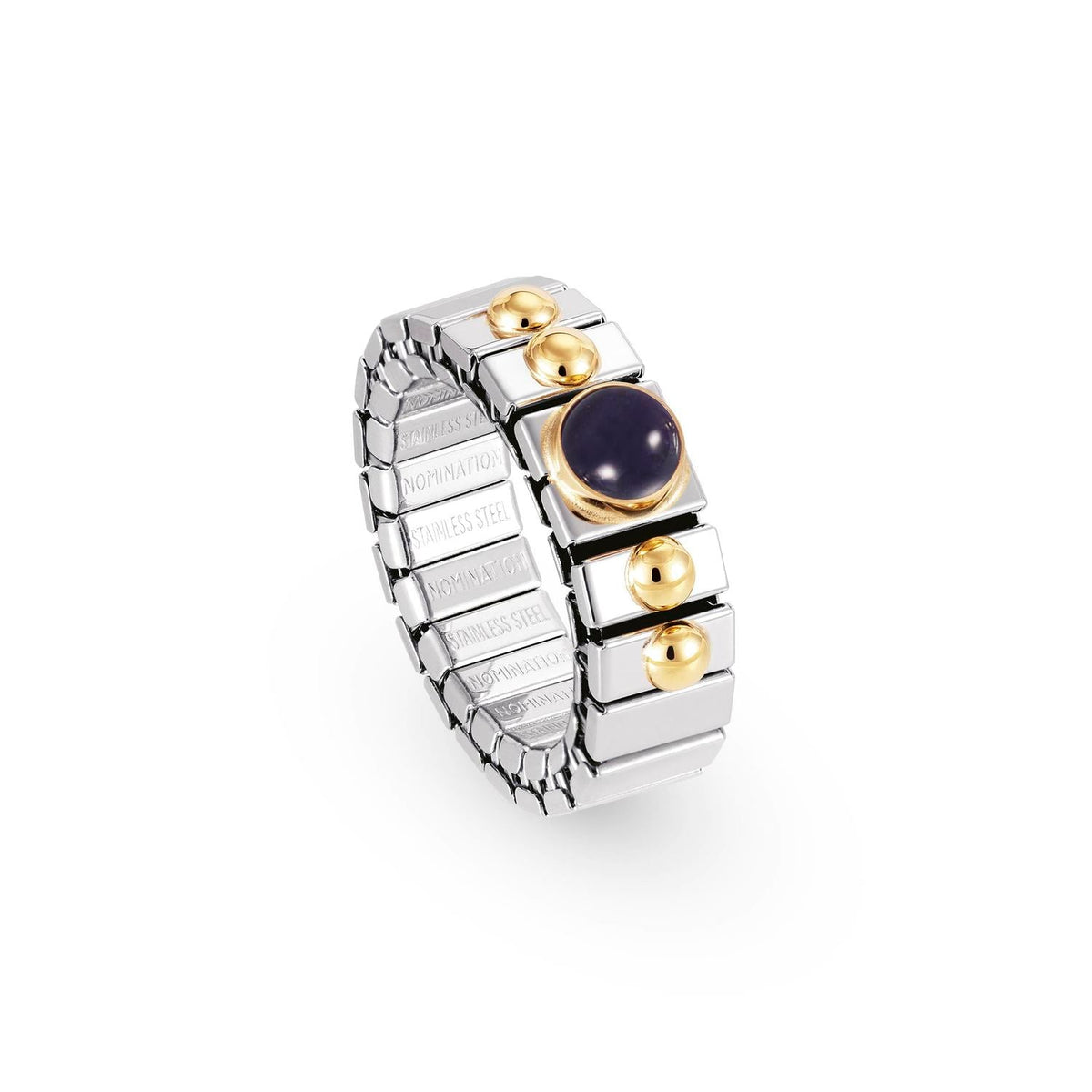 Nomination Ringe XTE SMALL aus Edelstahl und 18K-Gold sowie 1 Halbedelstein (004_IOLITH)