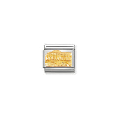 Nomination Composable Classic MONUMENTE RELIEF 1 Stahl und Gold 18 Kt (04_HOLLYWOOD)