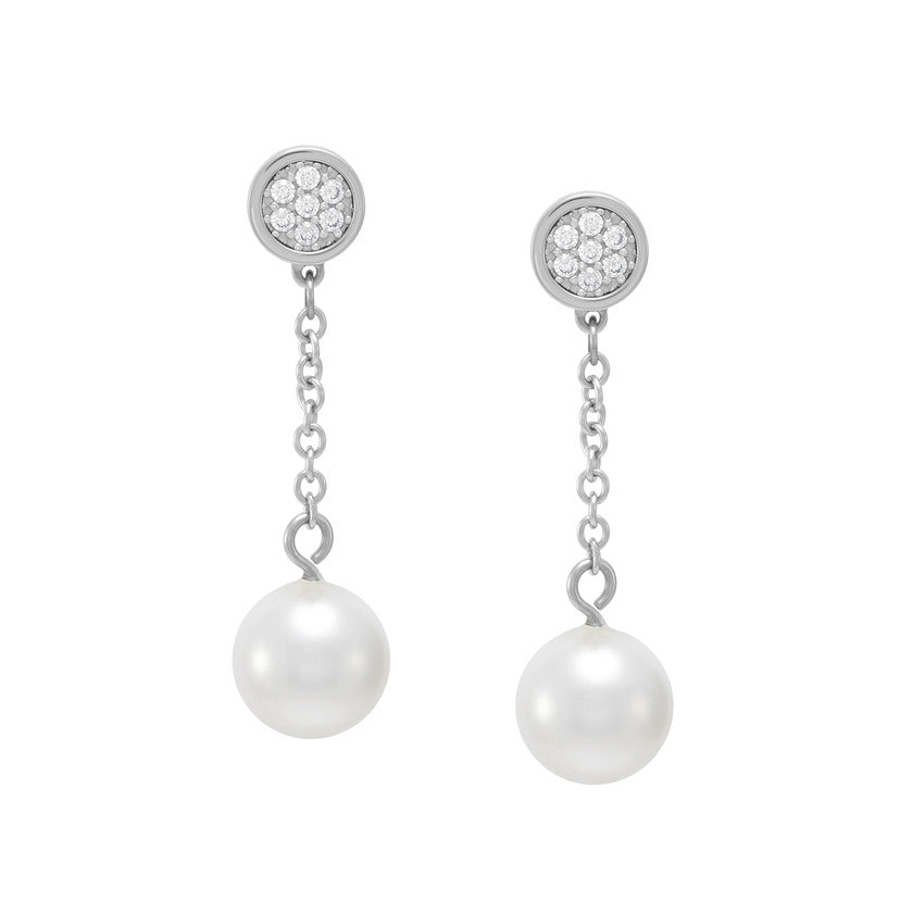 Nomination LOTUS Ohrringe aus Stahl,Silber und Cubic Zirconia (GEHAENGE) (010_WEISS)