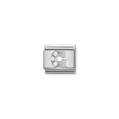 Nomination Composable Classic BUCHSTABEN Edelstahl, Cubic Zirkon und Silber 925 (07_G)