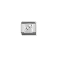 Nomination Composable Classic BUCHSTABEN Edelstahl, Cubic Zirkon und Silber 925 (26_Z)