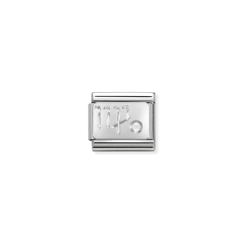 Nomination Composable Classic STERNZEICHEN Edelstahl, Cubic Zirkon und Silber 925 (06_Jungfrau)