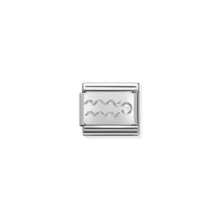 Nomination Composable Classic STERNZEICHEN Edelstahl, Cubic Zirkon und Silber 925 (11_Wassermann)