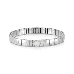 Nomination XTE Armband aus Stahl, Silber 925 und Steine (GDR) (013_OPAL WEISS (SYNTHETISCH))