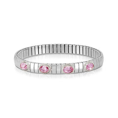 Nomination XTE Armband aus Stahl, Silber 925 und 4 Steine FACETTIERT (GDR) (003_ROSA)