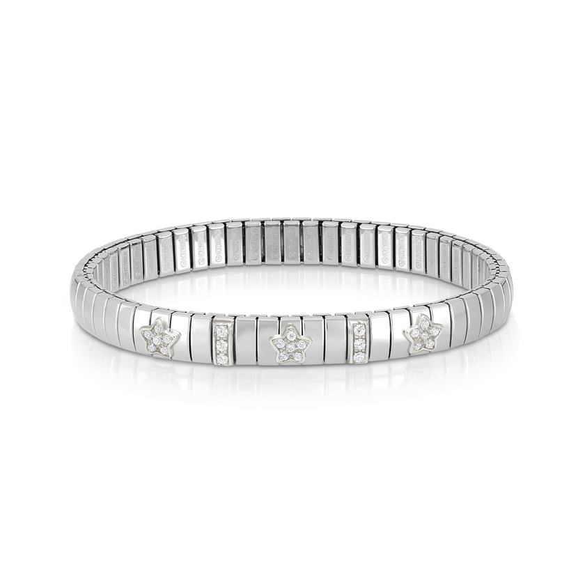 Nomination XTE Armbande aus Stahl, Silber 925 und kubisch Zirkon (WERTVOLL) (009_Stern)