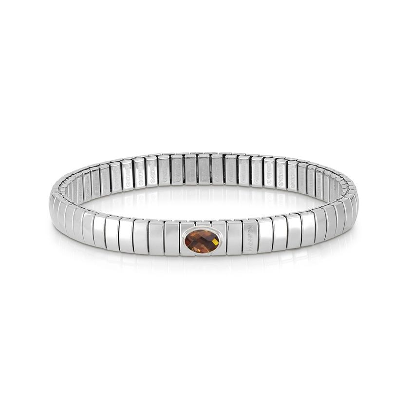 Nomination XTE Armband  aus Stahl, Silber 925 und Stein FACETTIERT (012_SMOKY)